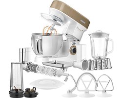 Krachtige Multifunctionele Keukenmachine met LED Verlichting en 6 Snelheden