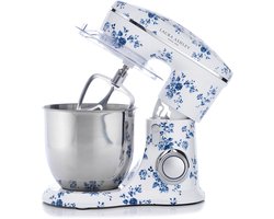 Laura Ashley Keukenmachine - 1300W, 4,5L RVS kom, roerhaak, deeghaak, garde, spatdeksel, 10 snelheden - China Roos - ByVQ