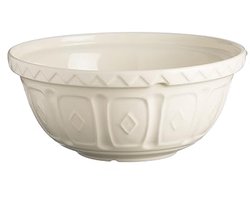 Mengkom 29 cm - Crème, 4 L, Hoge Kwaliteit, Schokbestendig Keramiek, Perfect voor Brood-, Taart- en Pizzadeeg