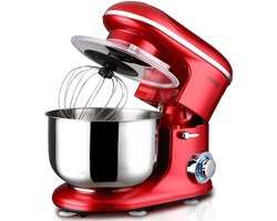 Monzana Keukenmachine - 1200W incl. Accessoires - 6L Rood