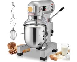 Professionele Keukenmixer – Mixer – Standmixer – Industriële Mixer – RVS Mengkom – Verstelbare Snelheden – Timingfunctie - 15QT - 550W