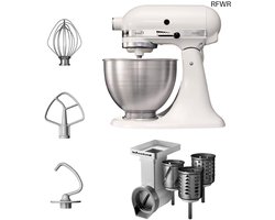 RFWR® Keukenmachine met Groentesnijder en Standaard Accessoires - Klassiek Wit