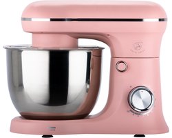 Royal Swiss Keukenmixer 5L – 10 Snelheden + Pulse – 1500W – Planetaire Mengfunctie – Inclusief Deeghaak, Klopper & Garde – Roestvrijstaal Mengkom