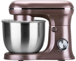 Royal Swiss Keukenmixer 5L Koffie – 10 Snelheden + Pulse – 1500W – Planetaire Mengfunctie – Inclusief Deeghaak, Menghaak & Garde – RVS Mengkom