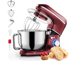 RVV® Deegmachine - Elektrische Deegmixer - Keukenmixer - 6.2L - Mixen en Mengen- Rood - 38cm x 24cm x 32cm
