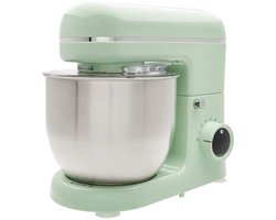 SILVERCREST® KITCHEN TOOLS Keukenmachine pastel - Vermogen: 600 W - Inhoud: 5 L - Inclusief spatbescherming met vulopening, deeghaak, eiwitklopper en garde - Met extra pulsfunctie - Afneembare accessoires zijn vaatwasmachinebestendig - Mintgroen
