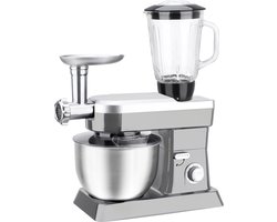 Swiss Pro+ - SP-PKM1900B - 3-in-1 Krachtige Keukenmachine 6.3 L - 1500W - Zilver - Blender - Vleesmalen -  Mixen - Food Processor 6.3 Liter