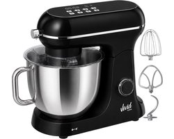 Vivid Green Luxe Keukenmixer - 7L Mengkom met Verwarmde Bodem - Rijsfunctie - Touchscreen & Timer - Vaatwasserbestendig - Keukenmachine - Keukenrobot - Zwart