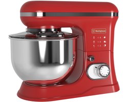 Westinghouse Retro Standmixer - 1200W - Keukenmachine 5L Mengkom - Keukenrobot - Keukenmixer - Foodprocessor - Rood