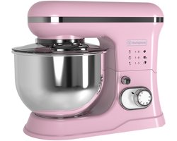 Westinghouse Retro Standmixer - 1200W - Keukenmachine 5L Mengkom - Keukenrobot - Keukenmixer - Foodprocessor - Roze