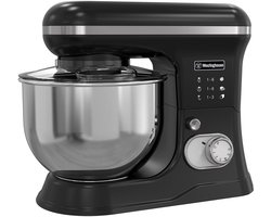 Westinghouse Retro Standmixer - 1200W - Keukenmachine 5L Mengkom - Keukenrobot - Keukenmixer - Foodprocessor - Zwart