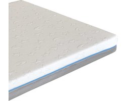 Kindermatras Junior Excellence 70x140x10cm - 4-seizoenen - Emob - Babykamer - Wit - Viscose; Polyester; PU Schuim; Koudschuim - Babykamer -