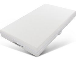 Koudschuim matras 7-zone comfortschuim matras, 20 cm hoog, H3 H2 matras 90x200 cm Ergonomische koudschuim matras met handgrepen & hoes wasbaar Klimaatvezel gewatteerd Met ritssluiting rondom