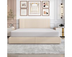 STILVORA Matras 140x200 cm – Ergonomisch Schuim, H3 Stevigheid – Oeko‑Tex Gecertificeerd – Antislip Bodem Met Handgrepen – Schuim – Wit Met Matras