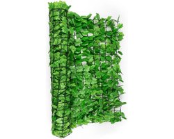 Blumfeldt Fency Bright Ivy - privacyscherm , windscherm , geluidswering , 300 x 100 cm , klimopbladeren , hoge opaciteit , kunststof gecoat gaas , maaswijdte 6 x 6 cm , lichtgroen