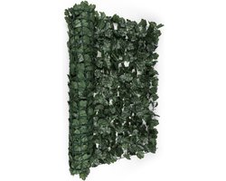Blumfeldt Fency Dark Ivy - privacyscherm , windscherm , geluidsisolatie , 300x150 cm , klimopbladeren , hoge opaciteit , geplastificeerd gaas , maaswijdte 6x6 cm , groen flexbinder , donkergroen