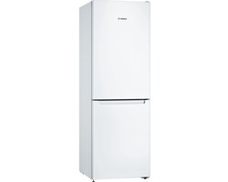 Bosch KGN33NWEB - Serie 2 - Koelkast - Koel-vriescombinatie - 176 cm x 60 cm - Total No Frost: Nooit meer ontdooien - Perfect Fit: zet je koelkast strak tegen de wand of in een nis -Wit