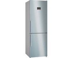 Bosch KGN367ICT - Serie 4 - Koelkast - Koel-vriescombinatie - 186 cm - Energielabel E - Total No Frost - Nooit meer ontdooien - VitaFresh XXL 0°C: houd etenswaren langer vers met extra ruime vershoudlades - RVS