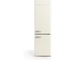 CREATE - Koelkast met vriezer - Combi koelkast - Capaciteit 244L - 3 verwisselbare planken - ECO Friendly - Gebroken wit - FRIDGE STYLANCE