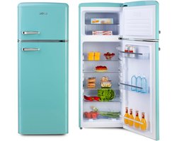 DOMO DO91705R Retro Koelkast - Koelvriescombinatie - D - 206 L - Blauw