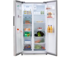 DOMO DO99506M Koelvriescombinatie – Amerikaanse Koelkast – 555 L – Energielabel D – No Frost – Inox Look