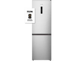 ETNA KCV385NRVS koel-vriescombinatie - Vrijstaand 304 l - Energieklasse C - Roestvrijstaal - No-Frost Plus - FastFreeze - MultiFlow 360° - LED verlichting - invriescapaciteit 6 kg/24h