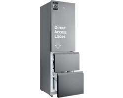 Haier HTR3518ENMX - Koel-vriescombinatie - 303L - Direct Access Lades - Flexible Deur Vakken - Total No Frost - 99% Air Surround - Energieklasse E - 10 Jaar Garantie op onderdelen