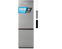 Heinrich´s HKS 3491 Koel- en vriescombinatie 269 liter - XXL - koelvolume 198 l, vriesvak 71 l - stil 39 dB - energieklasse D - inox