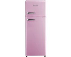 Helvetia Retro Koelvriescombinatie HRDPER206EP1 - Rétro Rose - 144 cm Hoog - 4ster Vriezer - Vintage - 206 Liter