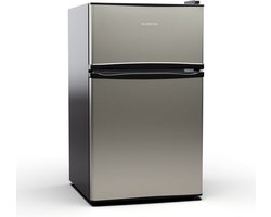 Klarstein Big Daddy Cool Koelvriescombinatie - 61 Liter koelkast - 25 Liter vriezer - Zilver