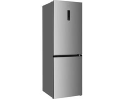 Wiggo WR‑CD18NFB(X) – Koel‑Vriescombinatie – 323 L – No Frost – 2 Deuren – 39 dB – Energieklasse B – 5 Jaar Garantie – Roestvrijstaal