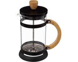 5Five Cafetiere French Press koffiezetter - koffiemaker pers - 600 ml - glas/rvs - Koffiezetapparaat voor verse koffie - 14 x 10 x 19 cm