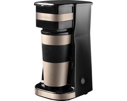 Bestron Koffiezetapparaat filterkoffie 750W - ACM112SAT - 0,42L, 2 grote koppen - Thermosbeker - Grijs