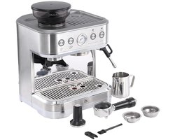 Deniva - Koffiemachine met Bonen - Espressomachine - Koffiemolen - 15 Bar - Melkopschuimer - Halfautomatisch - Alles in één