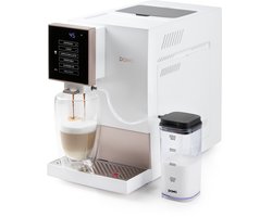 DOMO DO742K Volautomatische Espressomachine - 4 Soorten Koffie + Heet Water - Melkopschuimer - 19 Bar - Wit