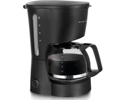 Emerio Compact Koffiezetapparaat met Glazen Kan - 5 Kopjes per Keer - 0,6L Filterkoffie - ook geschikt voor Camping - Uitneembaar Filter - Non-Drip systeem - 600W - CME-116801 Zwart