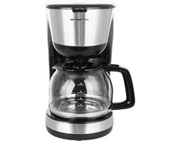 Emerio Koffiezetapparaat met Glazen Kan - 1,25L Filterkoffie - 10 kopjes per keer - Uitneembaar Filter - Non-Drip systeem - 1000W - CME-122933 Zwart
