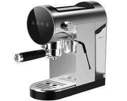 Lopoleis® Barista Espressomachine – Pistonmachine met 20 Bar druk– RVS Koffiemachine melkopschuimer – Brushed Stainless Steel