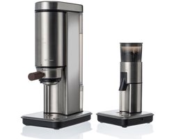 LunaSea® LunaPress & LunaGrinder - Espressomachine - Koffie Grinder - Coffee Grinder - Koffiemolen Electrisch - Boiler Pressure Technology - Pistonmachine - RVS - Inclusief Ontkalkingstabletten