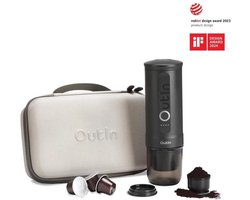 Outin - Draagbare Elektrische Espressomachine met Beschermkoffer | Koffiezet apparaat voor Onderweg | Capsules & Gemalen Koffie | Portable Espresso Machine | Cadeauset | 20 bar | Draagbare Koffiemachine | Reis & Camping Koffiezetapparaat | 12 volt