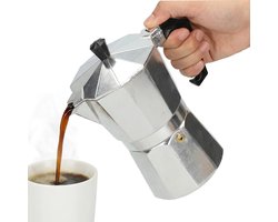 Percolator 300 ml - Klassieke Moka Pot voor 6 Kopjes - Stevig Aluminium - Espresso Maker - Löwenthal