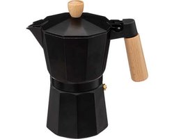 Percolator Zwart - 6 Kops – Espresso Koffiemaker – Moka Pot – RVS - Aluminium - Espressomaker
