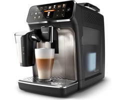 Philips 5400 Series - Espressomachine - 12 Verschillende Dranken - LatteGo Melksysteem - Keramische molen - AquaClean Filter - Volautomatisch - Zwart & Zilver- EP5447/90