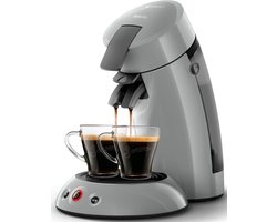 Philips Senseo Original Koffiepadmachine HD6553/70 - Keuze uit 1 of 2 Kopjes - Automatische Uitschakeling - Duurzame Materialen - Zilvergrijs