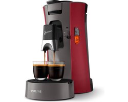 Philips Senseo Select CSA230/90 - Koffiepadapparaat - Dieprood en kasjmiergrijs