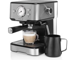 Princess 249415 Koffiezetapparaat - Koffiemachine - Espresso - Voor Gemalen Koffie & ESE-adapter - Melkopschuimer