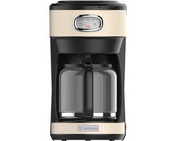 Westinghouse Retro Filter-koffiezetapparaat – Filterkoffie – Herbruikbaar Filter – 1,25L – 10 Koppen – 1000W – Beige