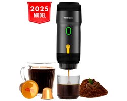 Yemtech® 3-in-1 Draagbare Koffiemachine - Koffiezetapparaat - Elektrische Espresso Apparaat - Oplaadbaar - Espressomachine - Dolce Gusto Capsules & Gemalen koffie - 20 bar 7500 mAh - Reis & Camping Koffiezetapparaat 12 volt