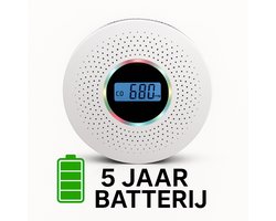 2-in-1 Rookmelder en Koolmonoxidemelder – Combi Rook & CO Alarm met Licht en Geluid – Snelle Detectie 2s – CE ROHS FCC – Rookalarm & CO Detector – Veilige Brandbeveiliging voor Thuis