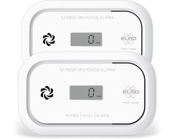 2-Pack ELRO FC5003 Koolmonoxidemelder | 10 jaar sensor | met display | 2 stuks